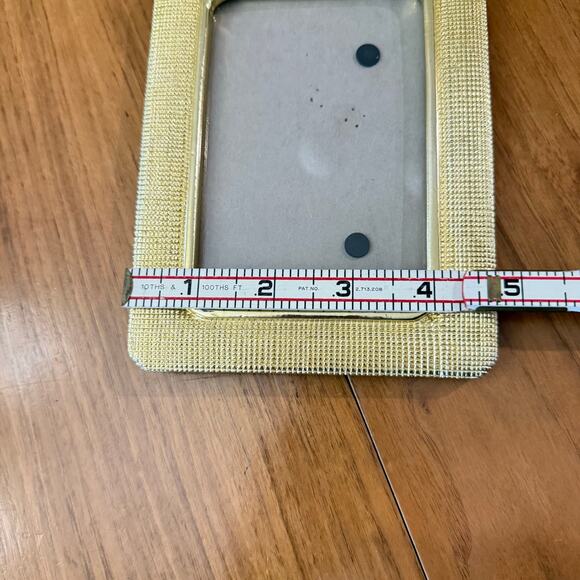 Brass Picture Frame Etched Rounded Rectangle 4.75” x 6.25” - Picture 5 of 6